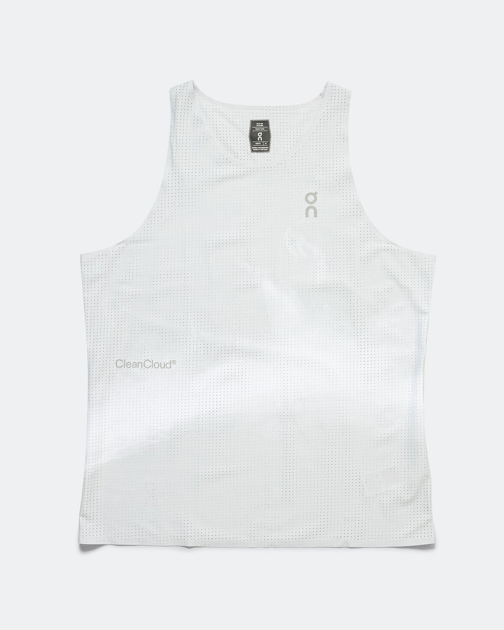 Mens Pace Tank - Glacier/White