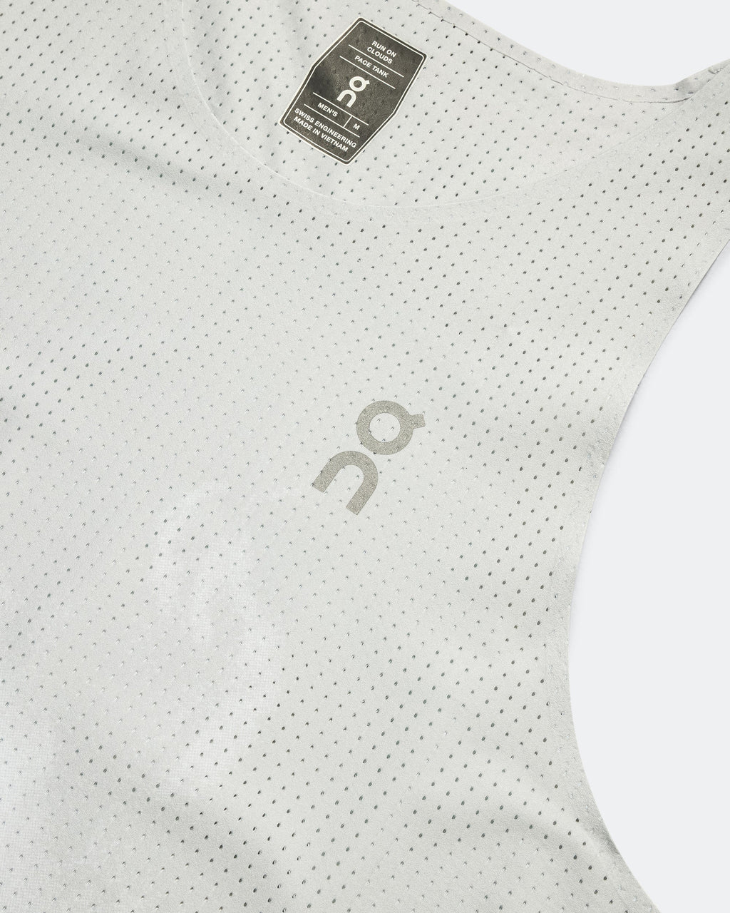 Mens Pace Tank - Glacier/White