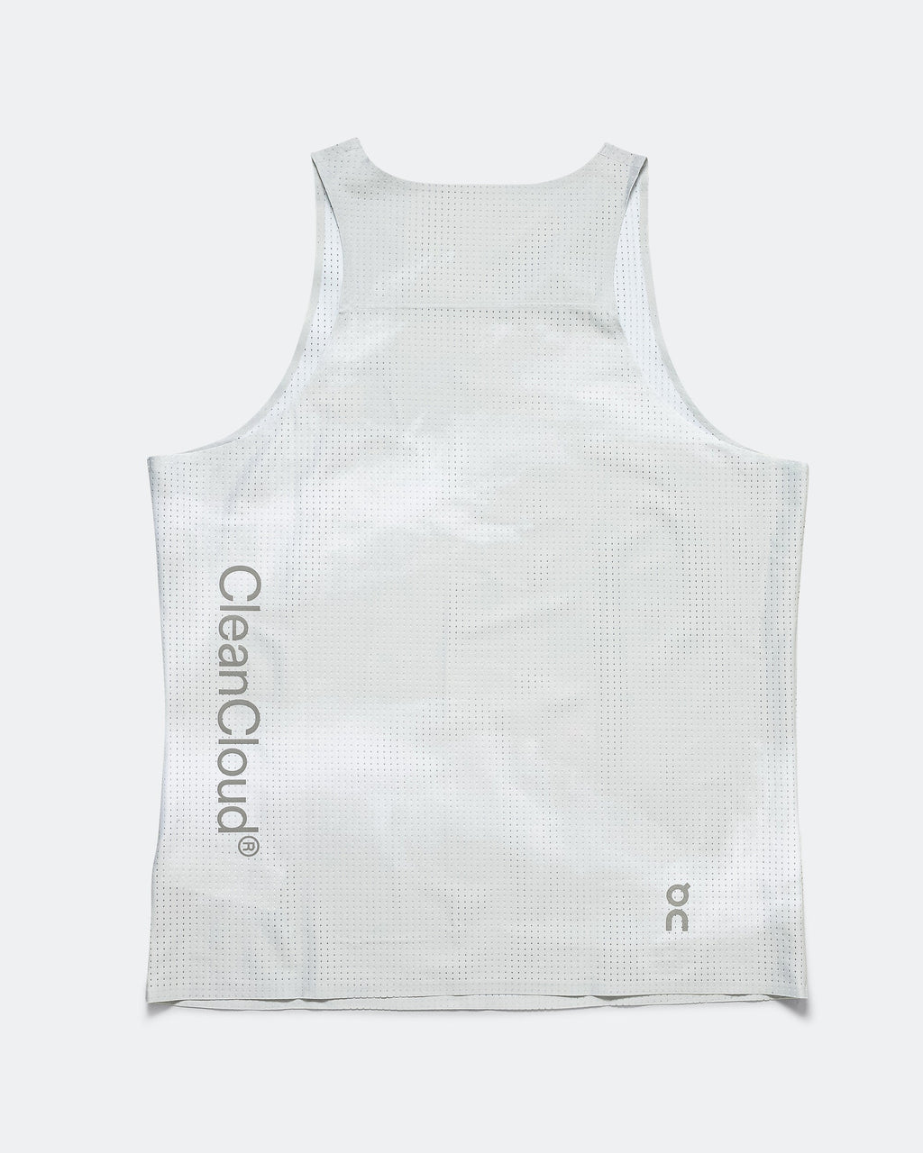 Mens Pace Tank - Glacier/White