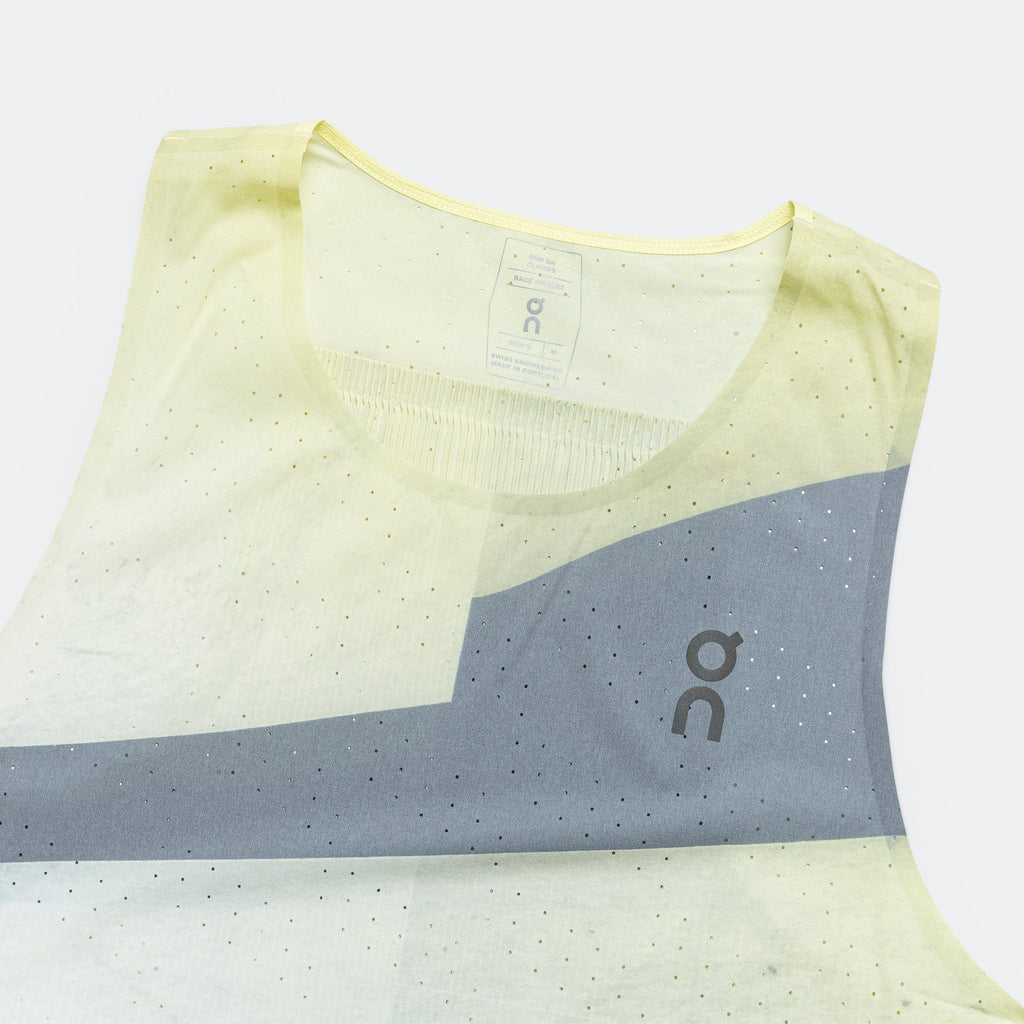 Mens Race Singlet - Limelight/Glacier